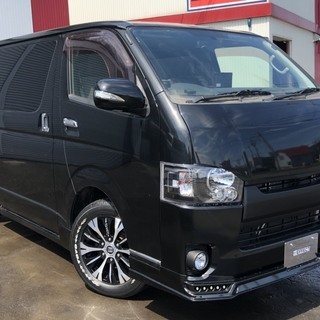 全国自社ローン始めました！！ハイエースバン 車検新規１年付きカスタムデモカー　４WDの画像