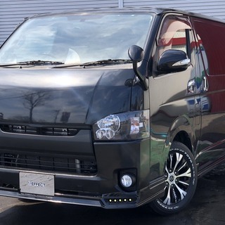 全国自社ローン始めました！！ハイエースバン 車検新規１年付きカスタムデモカー　４WDの画像