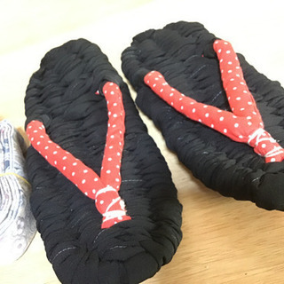 ハンドメイド布わらじスリッパの画像