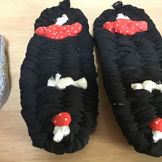 ハンドメイド布わらじスリッパの画像