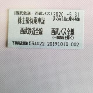 西武鉄道&西武バス全線乗車証6枚セット
