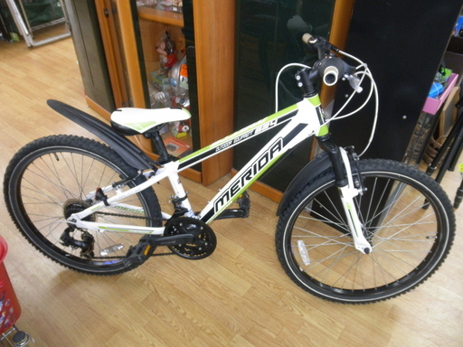 MERIDA メリダ 24インチ マウンテンバイク MATTS624 変速付き 白×グリーン　西岡店