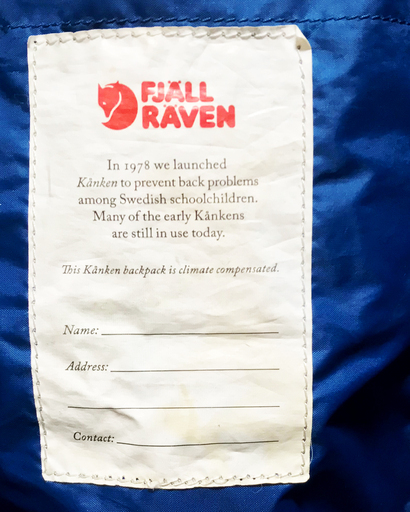 フェールラーベン カンケン リュック 青 16L シリアルNo入り☆FJALLRAVEN KANKEN