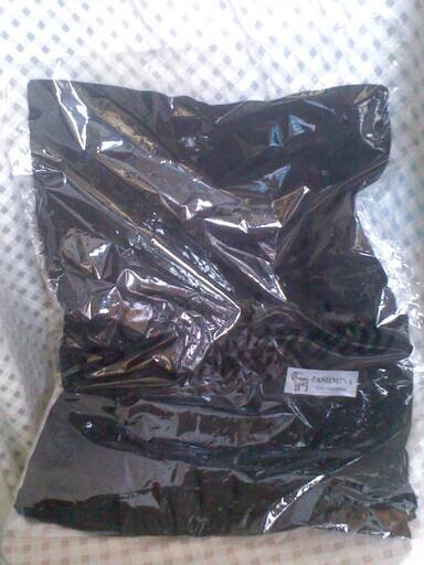 新品未開封　黒　PASHMINA 100％　ブラック　無地　パシュミナ　大判　ストール　BLACK