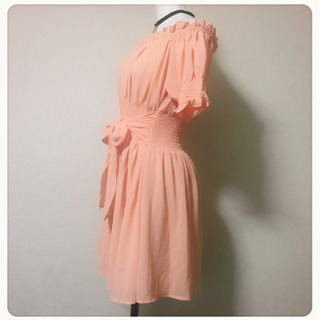 ご購入者様決定 [GRL]2wayシフォンチュニック LサイズOK ミニワンピース オレンジの画像