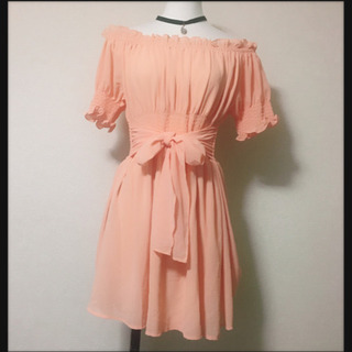 ご購入者様決定 [GRL]2wayシフォンチュニック LサイズOK ミニワンピース オレンジの画像