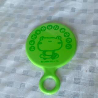 かえる　緑　ミラー　手鏡　のほほんパーク　直径約 5.2cm