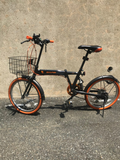 引渡し日指定　折りたたみ自転車　切替とカゴ付き