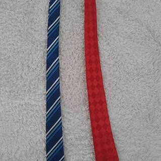 red シルク ネクタイ　 + blue ネクタイの画像