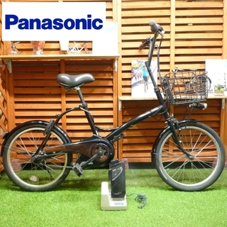 電動自転車 パナソニック ミニベロ 20インチ 新基準 シュガードロップ 小径車 中古 黒 Panasonic Sugar Drop ●