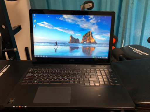 古中-富士通 LIFEBOOK AH77/M/Corei7 4702HQ 2.2GHz/4GB/HDD1TB/DVD/15.6インチ/Windows10/動作確認
