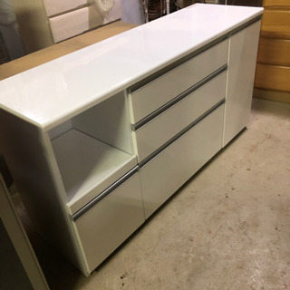 新品160サイズカウンター鏡面ホワイト