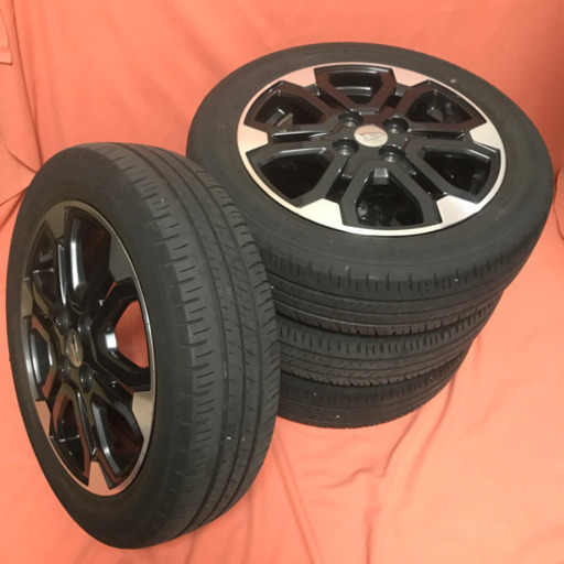 137-1ダンロップENASAVE165/60R15ダイハツ純正アルミホイール付4本セット15×4.5J +45 キャスト アクティバなど DUNLOPエナセーブ