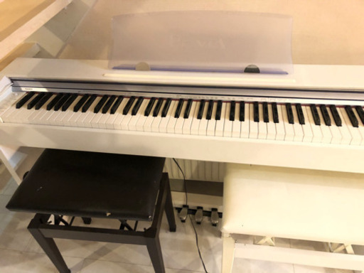 Privia CASIO カシオ PX-735WE ピアノ椅子2つ付き