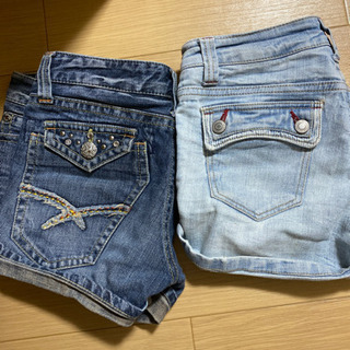 デニムショートパンツの画像