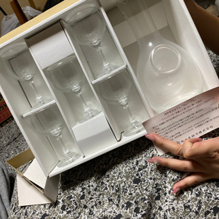 新品未使用！ワイングラス、ワイン入れ