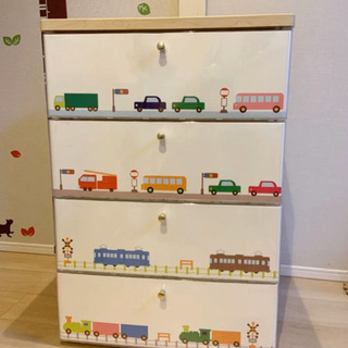 【完売御礼】アイリスオーヤマ チェスト 4段 幅56cm 乗り物...