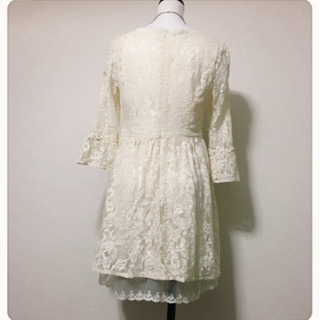 [MIEL CRISHUNANT]総レース フレアスリーブチュニック ミニワンピの画像