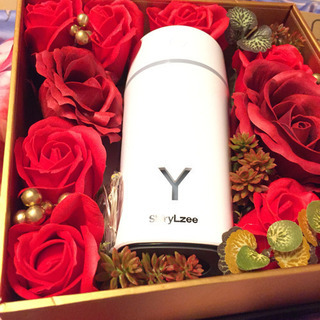 ソープフラワー 加湿器つき ライトアップ可能 LEDつき 母の日 記念日 ロマンチック 薔薇 ギフトボックスの画像