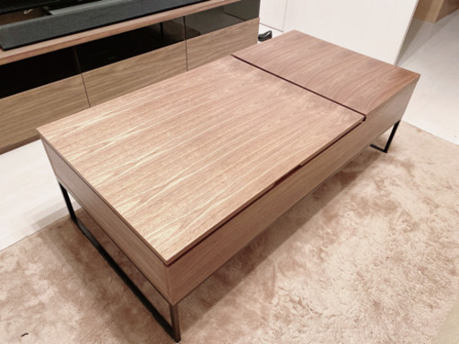 【美品】ニトリ　テーブル　（引き出し、昇降機能有り）