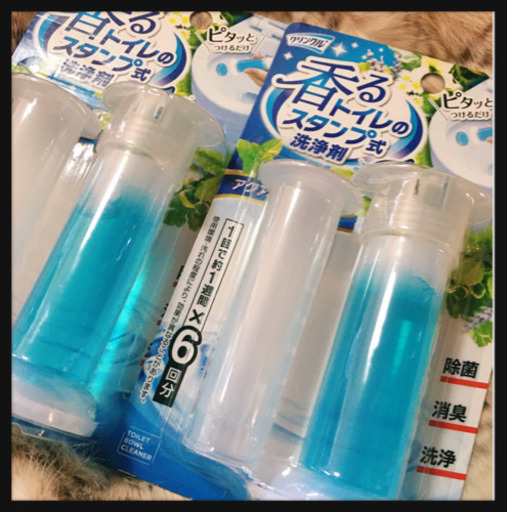 ご購入者様決定[未使用]香るトイレのスタンプ式 洗浄剤 除菌 消臭 洗浄アクアミントの香り2個