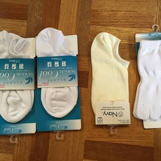 新品　白3足　生成1足 靴下 23～25㎝ 4点セット