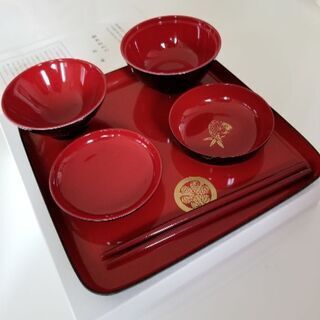 お食い初め　子安神社　会津塗りの画像