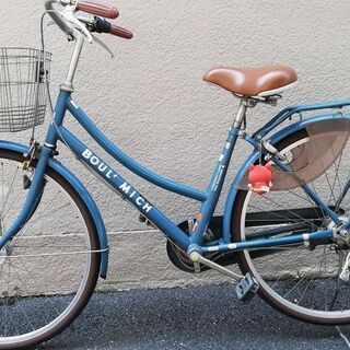アサヒ自転車２６インチママちゃりオートライト変速付き　マットブル...