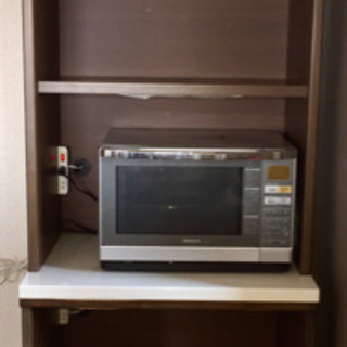 [７月18日にお引取りに来て頂ける方]  食器棚 美品 電子レン...