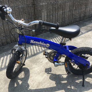 本日のみ値下げ！へんしんバイクS　ブルー　子供　自転車 京都府のへんしんバイク 自転車の中古が安い！激安で譲ります