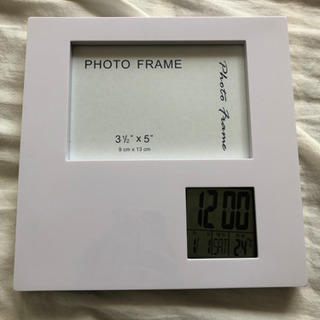フォトフレームクロック 温度計 カレンダー