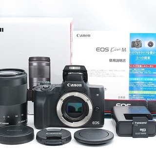 Canon キヤノン EOS Kiss M ブラック 本格ミラーレス一眼レフ♪