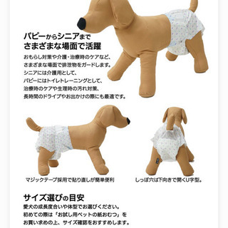 ペット　紙おむつ　Mサイズ　90枚 おまけ付きの画像