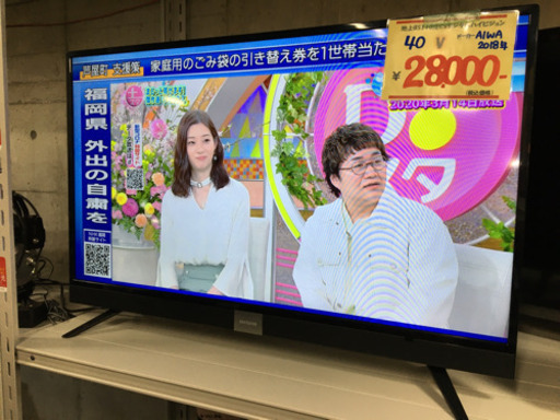 ●販売終了●AIWA　40V液晶テレビ　2018年製　中古品