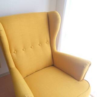 ストランドモン ウイング チェア スキフテボー イエロー ソファ