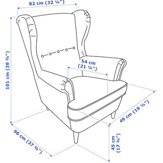 ストランドモン ウイング チェア スキフテボー イエロー ソファの画像