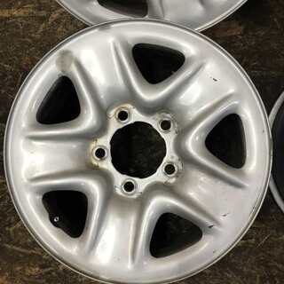 PCD150 US トヨタ タンドラ純正 空気圧センサー付き! 8j/+60 ハブ約110㎜ 4本セット! 中古 車検 流用にも! TOYOTA トヨタ セコイア タンドラ 純正スチール 18インチ 4本