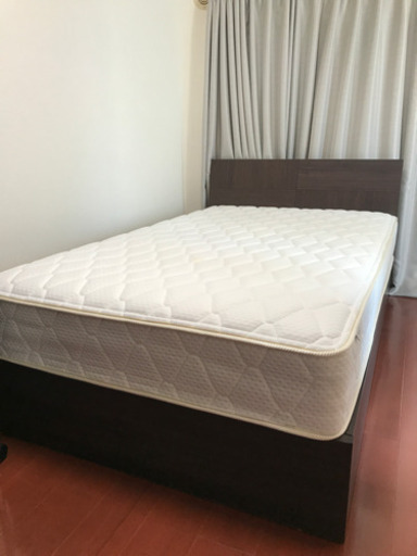 収納付セミダブルベット+Francfrancマットレス付