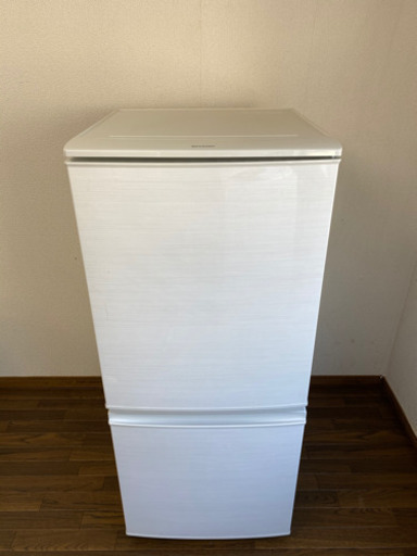 送料無料/設置無料/美品☆/SJ-D14C-W/SHARP/シャープ/2ドア冷蔵庫/137L/17年製
