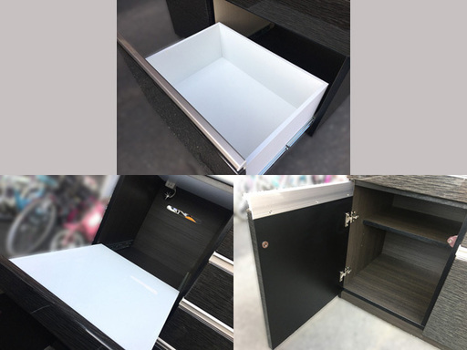 良品！ NITORI/ニトリ キッチンボード 食器棚 ポスティア100KBBK 約100×50×205,5cm 【自社配送は札幌市内限定】