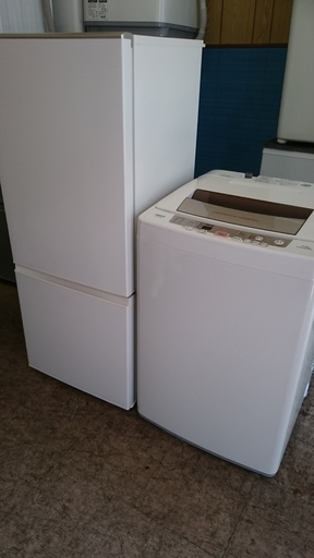 只今、商談中！！おすすめ商品！！アクア　AQR-BK18G（W)　ホワイト ２ドア冷凍冷蔵庫 　2018年製・アクア 7.0K　全自動洗濯機 　AQW-P70E  2016年製