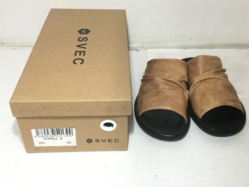 SVEC(シュベック)★スライドサンダル★40(25cm)★ベージュ★【新品未使用】