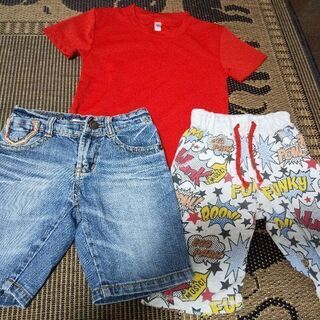 ★夏服120男の子★Tシャツ&半ズボン3点セットまとめて 