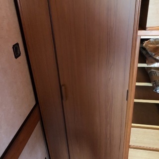 0円 衣装ケース 鏡付き