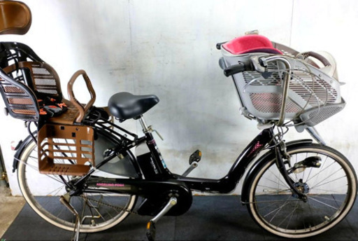 ①408番 ‼️バッテリー絶好調‼️ブリヂストン✨前後子供乗せ電動自転車✨アンジェリーノ