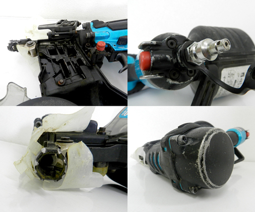 動作未確認 makita/マキタ 高圧 エア釘打 エアダスタ付 65mm AN633H ジャンク扱い品 ☆ PayPay(ペイペイ)決