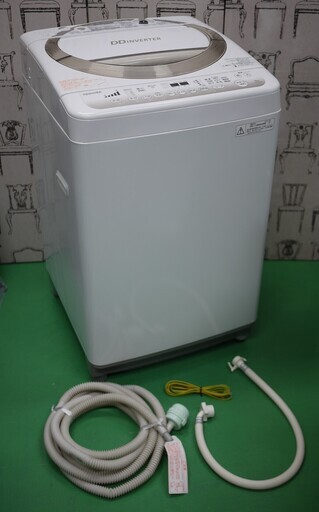 東芝 全自動洗濯機 AW-6D2-W 6.0kg グランホワイト Ag+抗菌シャワー洗浄 パワフル エア ドライ 動作品