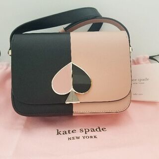 kate spade ショルダーバック コンビカラー ピンク×ブラック ニコラ ケイト・スペードの「スペード」クロージャーバッグに19年夏の新