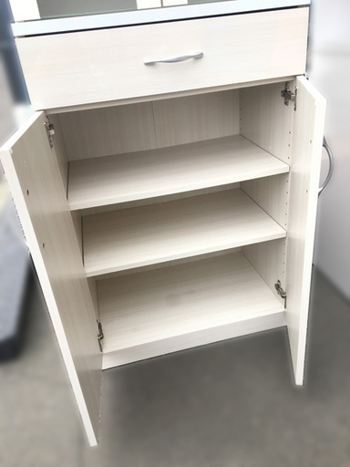 オシャレ！食器棚 キッチン収納 収納家具 約60×42×176cm 【自社配送は札幌市内限定】