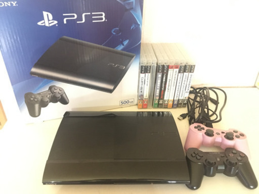 プレイステーション3 最終型　500GB ソフト１０本付き　ps3